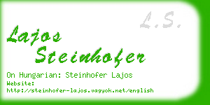 lajos steinhofer business card